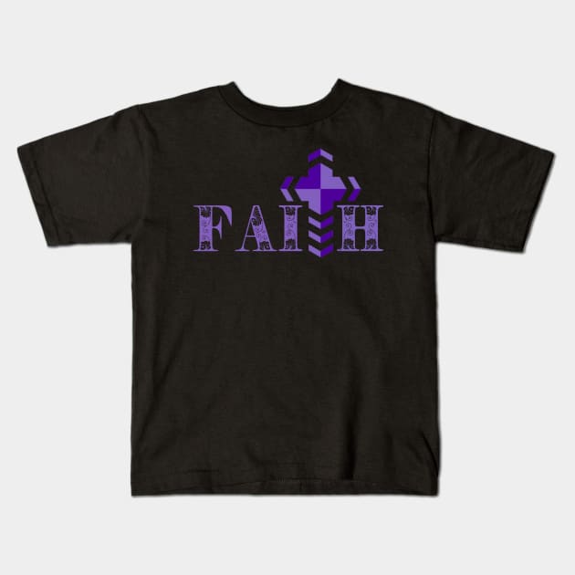 Christian Faith Jesus Cross Kids T-Shirt by Christian Faith